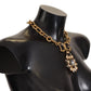 Elegant Gold Statement Necklace with Crystals