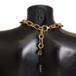 Elegant Gold Statement Necklace with Crystals