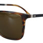 Elegant Brown Acetate Polarized Sunglasses