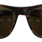 Elegant Brown Acetate Polarized Sunglasses
