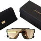 Chic Yellow Acetate Sunglasses for Women