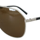 Chic Unisex Silver-Toned Summer Sunglasses