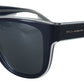 Chic Blue Acetate Designer Sunglasses