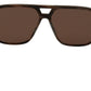 Elegant Unisex Brown Acetate Sunglasses