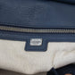 Elegant Blue Leather Work Bag