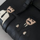 Elegant Black Calfskin Leather Briefcase Bag