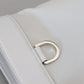 Elegant White Nylon Tote Bag with Leather Accents