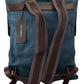 Elegant Blue Leather Backpack Bag