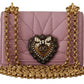 Elegant Pink Leather Micro Devotion Bag