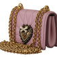 Elegant Pink Leather Micro Devotion Bag