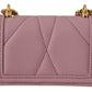 Elegant Pink Leather Micro Devotion Bag