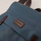 Elegant Blue Leather Backpack Bag
