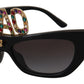 Chic Crystal-Embellished Cat Eye Sunglasses