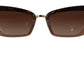 Elegant Cat Eye Sunglasses in Brown & Gold