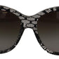 Chic White Lace-Trimmed Designer Sunglasses