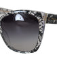 Chic White Lace Trimmed Sunglasses