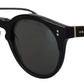 Elegant Black Acetate Women's Sunglasses