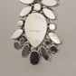 Elegant Large Baroque Crystal Brooch
