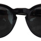 Elegant Black Acetate Women's Sunglasses