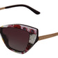 Multicolor Cat Eye Floral Sunglasses