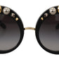 Elegant Round Embellished Sunglasses
