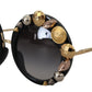 Elegant Round Embellished Sunglasses