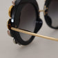 Elegant Round Embellished Sunglasses