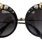 Elegant Round Embellished Sunglasses