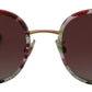 Elegant Round Floral Sunglasses for Women
