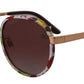 Elegant Round Floral Sunglasses for Women