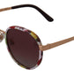 Elegant Round Floral Sunglasses for Women