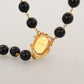 Elegant Gold Crystal Cross Necklace