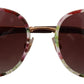 Elegant Round Floral Sunglasses for Women