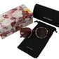 Elegant Round Floral Sunglasses for Women
