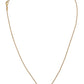 Elegant Gold Tone Charm Necklace with Cross Pendant