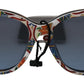 Elegant Round Majolica Print Sunglasses