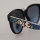 Elegant Round Majolica Print Sunglasses