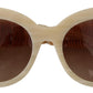 Chic Beige Acetate Sunglasses for Women