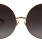 Elegant Black Gold Gradient Sunglasses