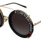 Elegant Black Gold Gradient Sunglasses