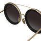 Elegant Black Gold Gradient Sunglasses