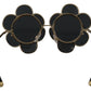Chic Floral-Formed Black and Gold Sunglasses