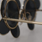 Chic Floral-Formed Black and Gold Sunglasses