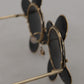 Chic Floral-Formed Black and Gold Sunglasses