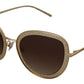 Elegant Lace-Patterned Gold Sunglasses