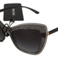Elegant Grey Gradient Designer Sunglasses