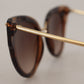 Elegant Brown Acetate Ladies Sunglasses
