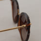 Elegant Brown Acetate Ladies Sunglasses