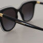 Chic Black Acetate Unisex Sunglasses