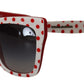 Chic Red and White Polka Dot Sunglasses